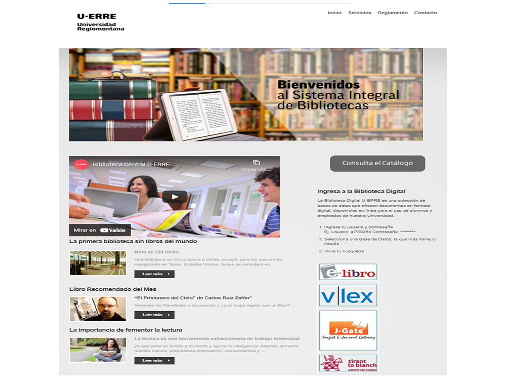 Biblioteca Digital U-ERRE; la tendencia al acceso de la información en línea.